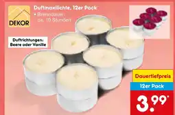 Netto Marken-Discount Dekor duftmaxilichte, 12er pack Angebot