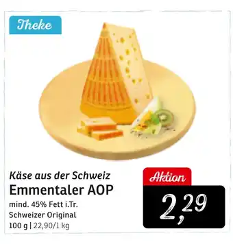 KONSUM Käse aus der Schweiz Emmentaler AOP Angebot