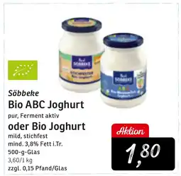 KONSUM Söbbeke Bio ABC Joghurt oder Bio Joghurt Angebot