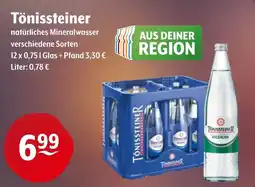 Trink und Spare Tönissteiner natürliches Mineralwasser Angebot