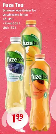 Trink und Spare Fuze Tea Schwarzer oder Grüner Tee Angebot