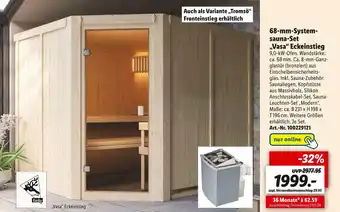 Lidl 68-mm-systemsauna-set „vasa“ eckeinstieg Angebot