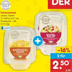 Netto Marken-Discount GENUSS WELT Feinkostsalate Angebot