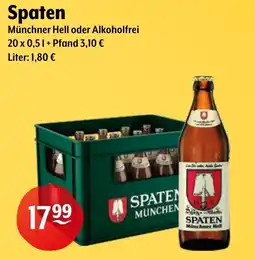 Trink und Spare Spaten Münchner Hell oder Alkoholfrei Angebot