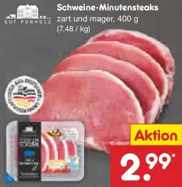 Netto Marken-Discount GUT PONHOLZ Schweine-Minutensteaks Angebot