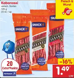 Netto Marken-Discount SNACK IT Kabanossi Angebot