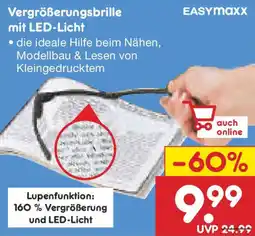 Netto Marken-Discount EASYMAXX Vergrößerungsbrille mit LED-Licht Angebot