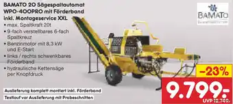 Netto Marken-Discount BAMATO 20 Sägespaltautomat WPO-400PRO mit Förderband inkl. Montageservice XXL Angebot