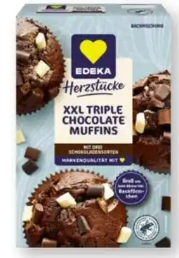 Scheck-in-Center Edeka Herzstücke Backmischung XXL Triple Chocolate Muffins Angebot