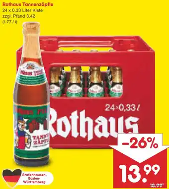 Netto Marken-Discount Rothaus Tannenzäpfle Angebot