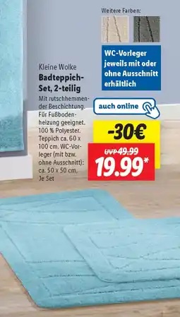 Lidl Kleine Wolke Badteppich Set, 2-teilig Angebot