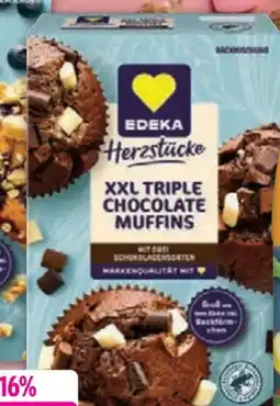 Edeka Edeka Herzstücke Backmischung XXL Triple Chocolate Muffins Angebot