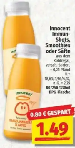 NP Discount Innocent Immun Shots, Smoothies oder Säfte Angebot