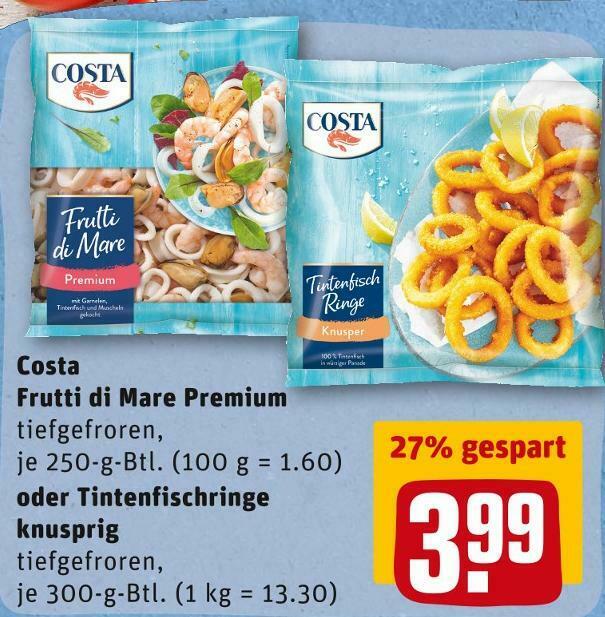Costa Frutti Di Mare Premium Oder Tintenfischringe Knusprig Angebot Bei Rewe