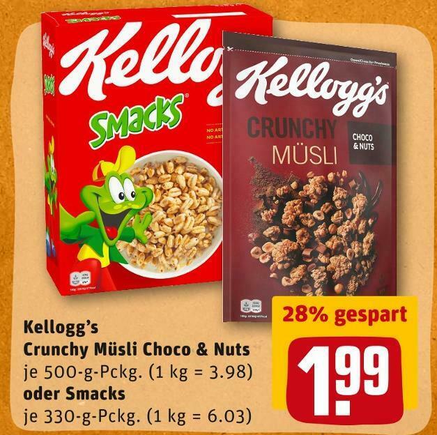 Kellogg’s crunchy müsli choco & nuts Angebot bei REWE