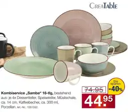 Möbel Inhofer Creatable kombiservice samba 16-tlg Angebot