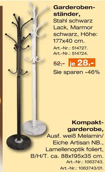 Möbel Inhofer Garderobenständer Angebot
