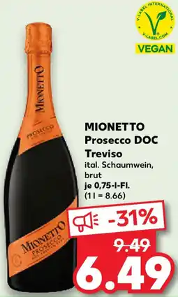 Kaufland MIONETTO Prosecco DOC Treviso Angebot