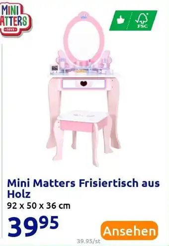 Action Mini Matters Frisiertisch aus Holz Angebot