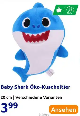 Action Baby Shark öko Kuscheltier Angebot