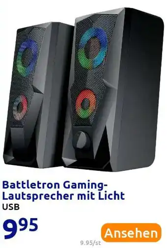 Action Battletron Gaming Lautsprecher mit Licht Angebot