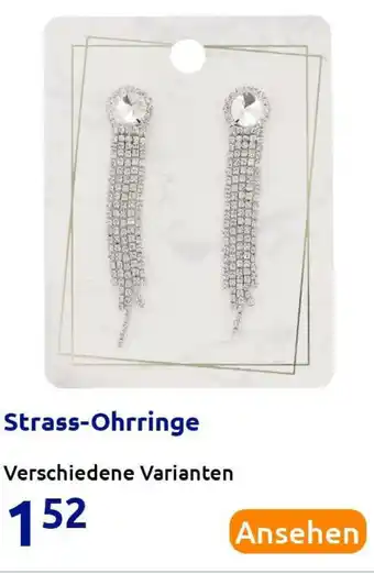 Action Strass Ohrringe Angebot