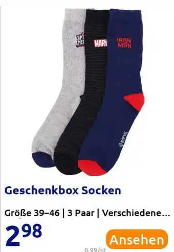 Action Geschenkbox Socken Angebot