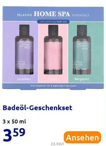 Action Badeöl Geschenkset 3x50ml Angebot