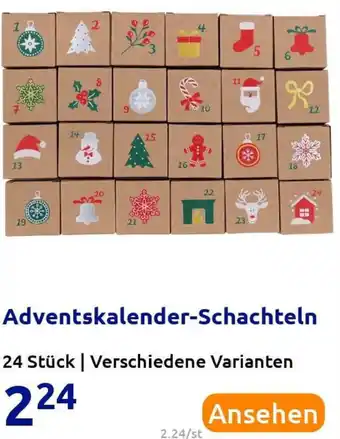 Action Adventskalender Schachteln Angebot