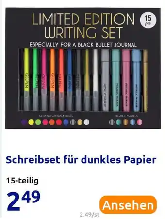 Action Schreibset für dunkles Papier Angebot