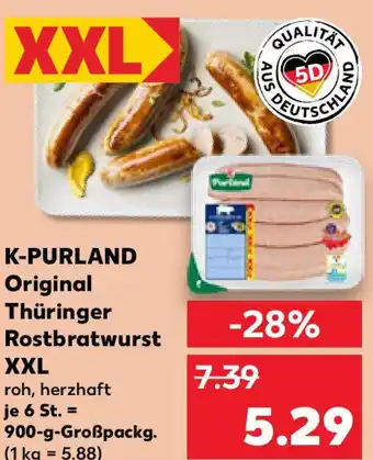 Kaufland K-PURLAND Original Thüringer Rostbratwurst XXL Angebot