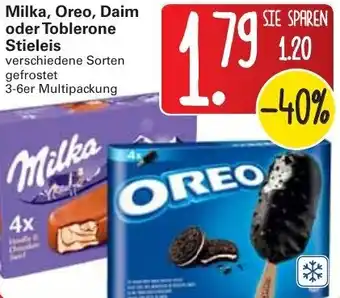 WEZ Milka, Oreo, Daim oder Toblerone Stieleis Angebot