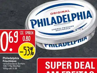 WEZ Philadelphia Frischkäse 130-175g Becher Angebot