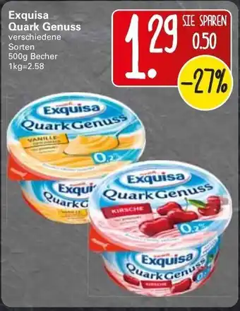 WEZ Exquisa Quark Genuss 500g Becher Angebot