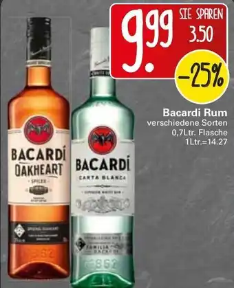 WEZ Bacardí Rum 0,7L Angebot