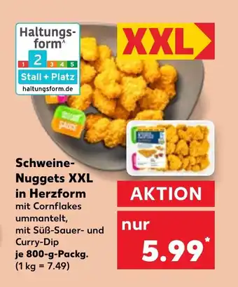 Kaufland Schweine- Nuggets XXL in Herzform Angebot