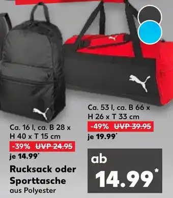 Kaufland Rucksack oder Sporttasche Angebot