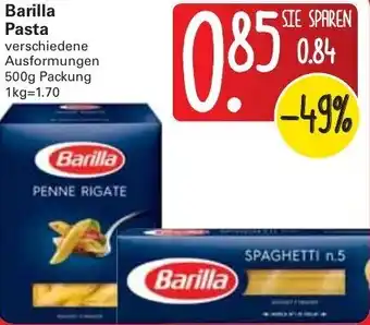 WEZ Barilla Pasta 500g Angebot