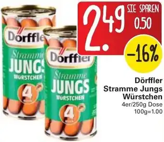 WEZ Dörffler Stramme Jungs Würstchen 250g Angebot