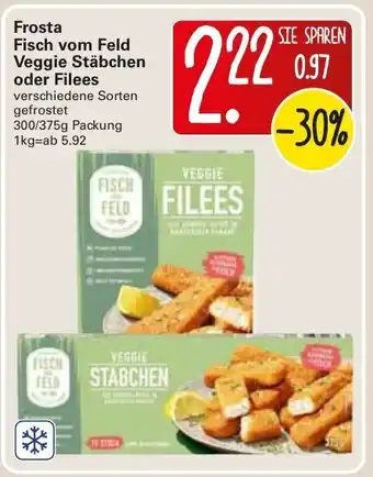 WEZ Frosta Fisch vom Feld Veggie Stäbchen oder Veggie Filees 300-375g Angebot