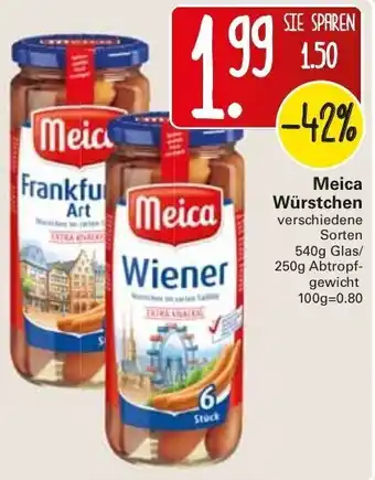 WEZ Meica Würtschen 540g/250g Angebot