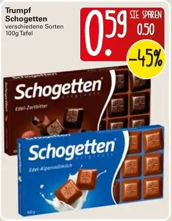 WEZ Trumpf Schogetten 100g Angebot