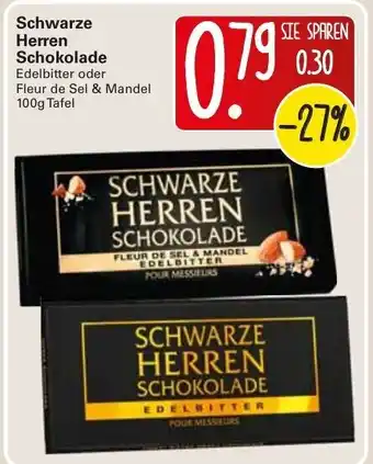 WEZ Schwarze Herren Schokolade 100g Angebot