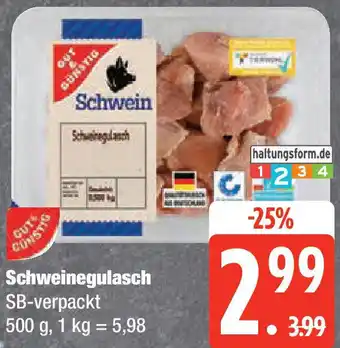 Edeka Gut & Günstig Schweinegulasch Angebot