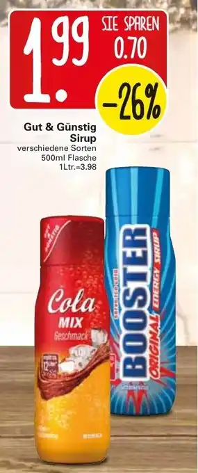 WEZ Gut & Günstig Sirup 500ml Angebot