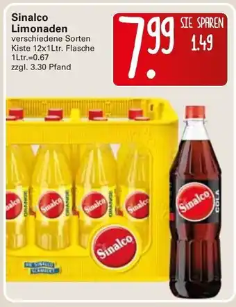 WEZ Sinalco Limonaden 12x1L Angebot