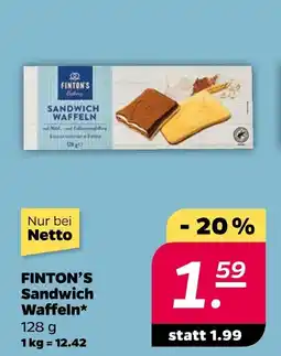 NETTO Finton's bakery sandwich waffeln Angebot