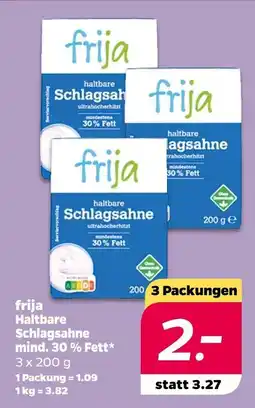 NETTO Frija haltbare schlagsahne mind. 30% fett Angebot