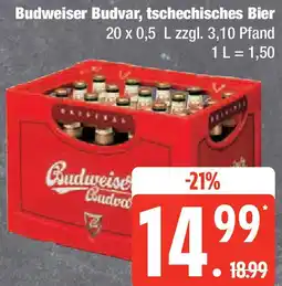 Edeka Budweiser Budvar, tschechisches Bier Angebot