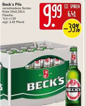 WEZ Beck's Pils 24x0,33L Angebot